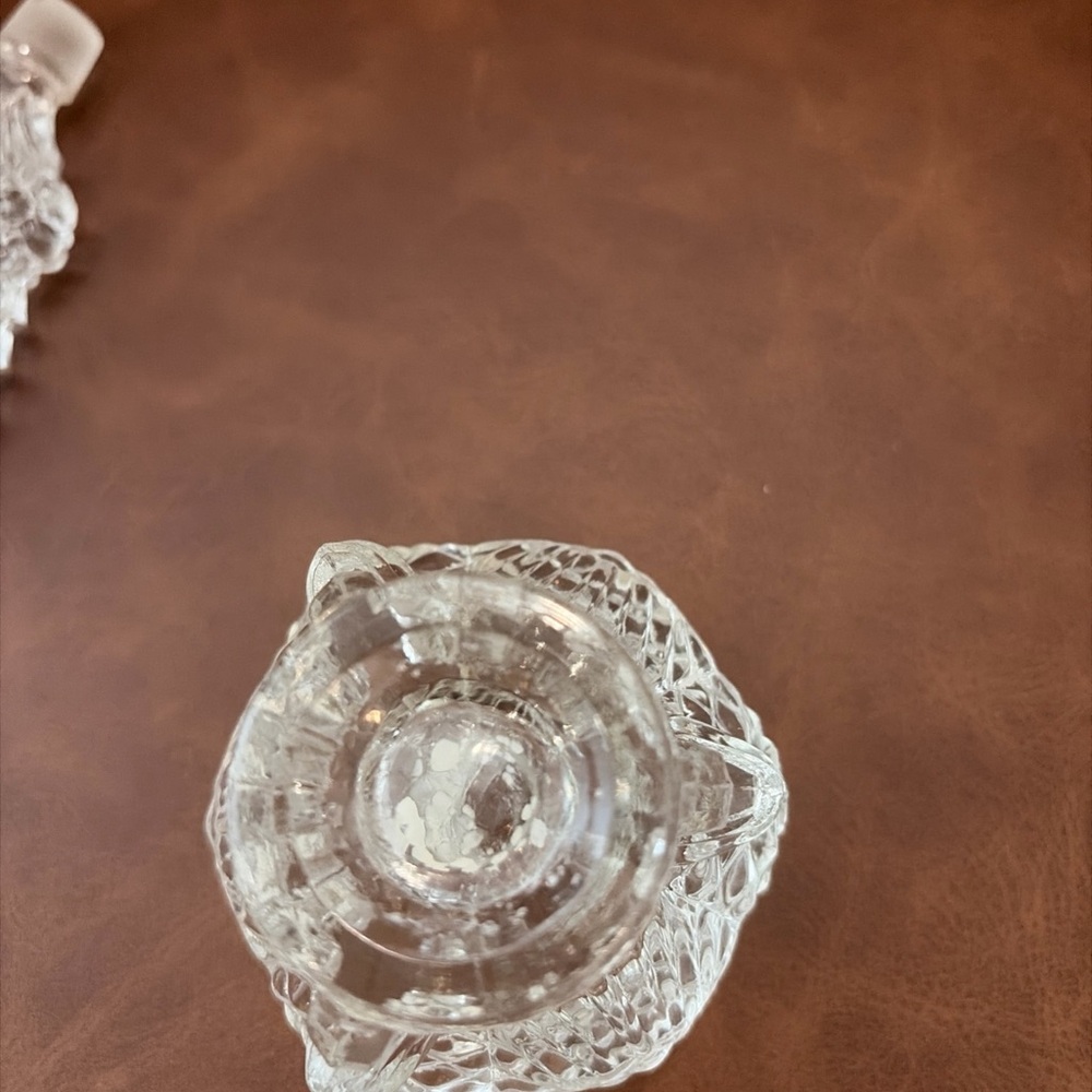 Beautiful Vintage Ornate Glass Perfume Bottle W Stopper Vanity Decor Victorian - Picture 9 of 12